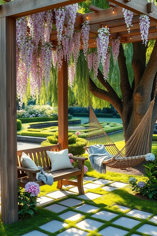 shaded canopy garden retreat