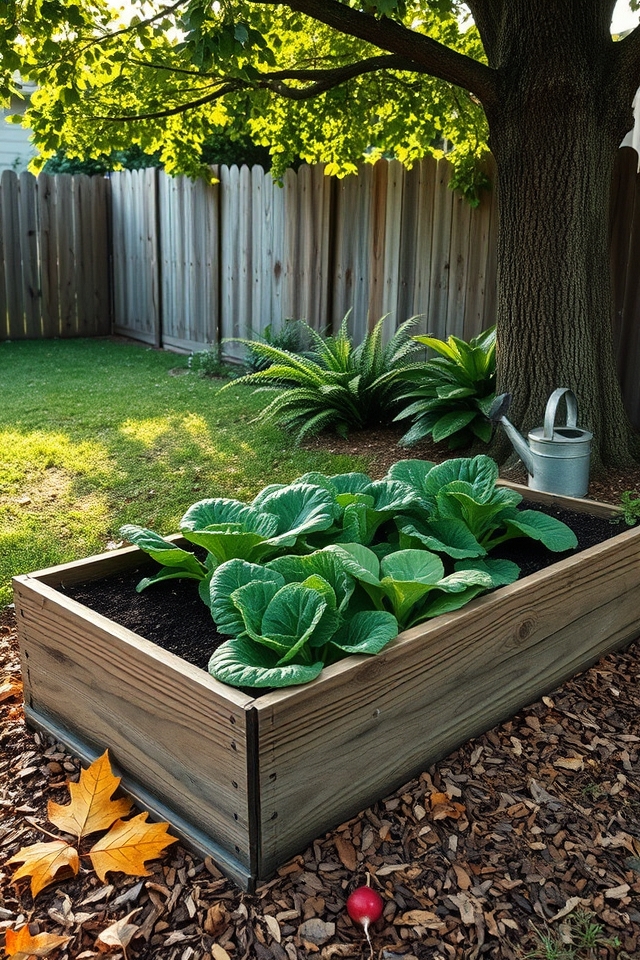 shaded corner vegetable gardens