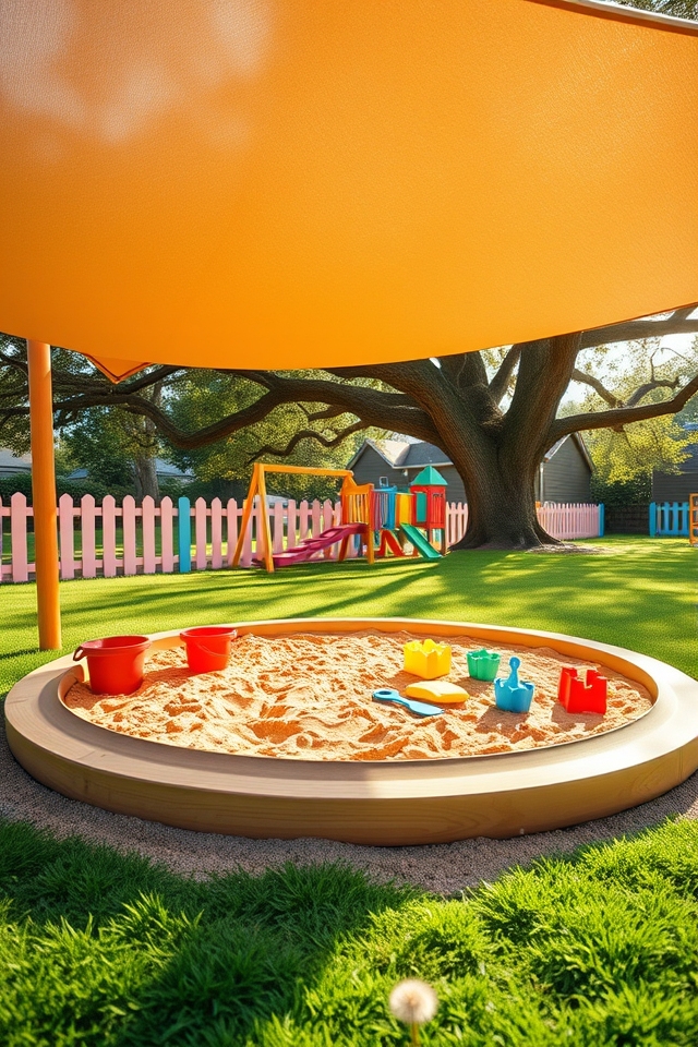 shaded safe sandpit areas