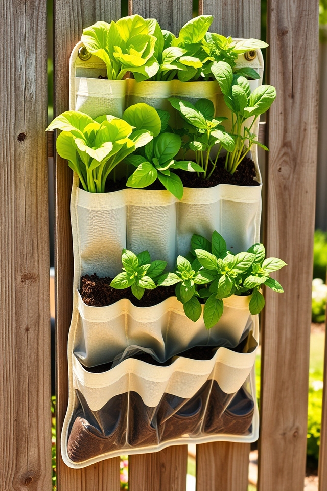 shoe organizer veggie garden