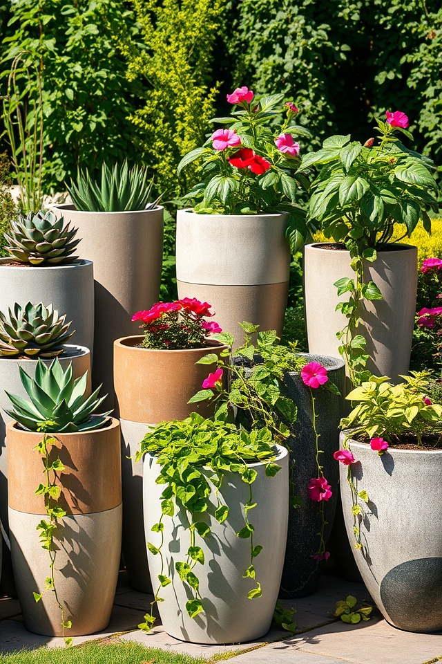 sleek durable contemporary planters