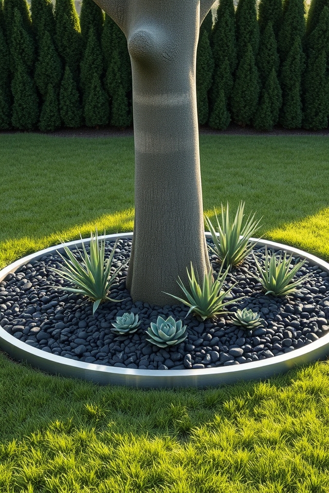 sleek geometric tree borders