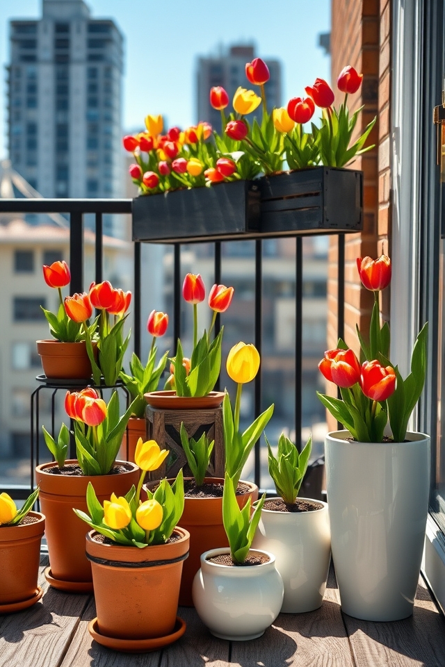 small space dwarf tulips