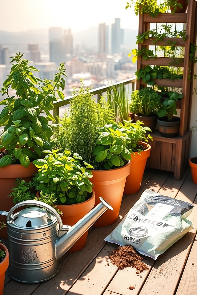 small space herb gardening
