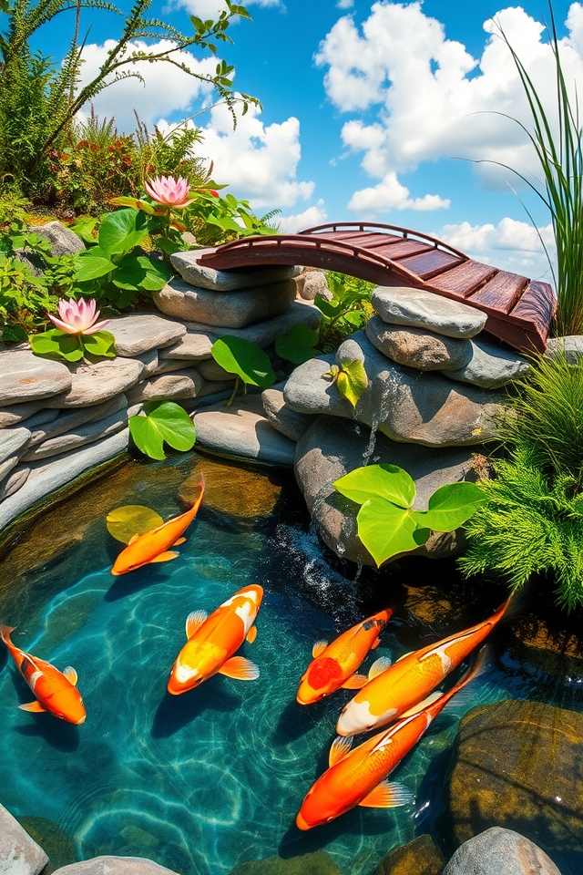 small space koi pond