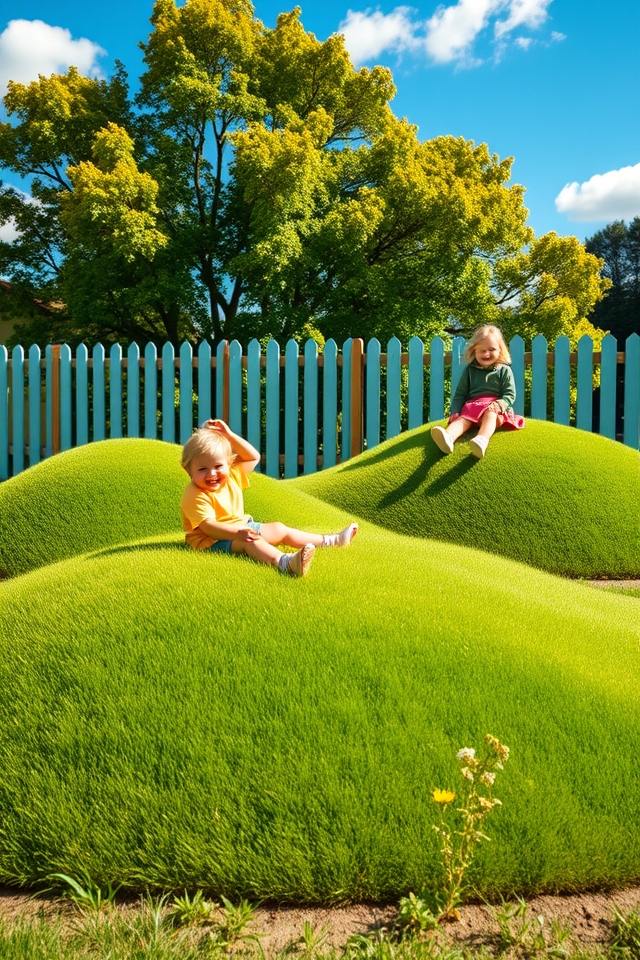 soft grass play hills