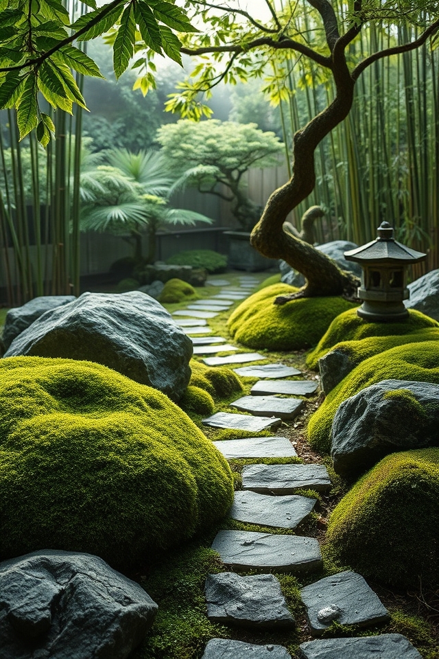 soft moss garden serenity