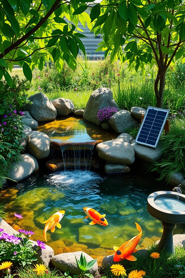 solar powered garden tranquility