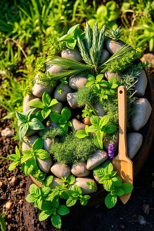 space efficient herb growing design