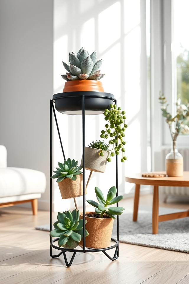 space saving tiered succulent stands