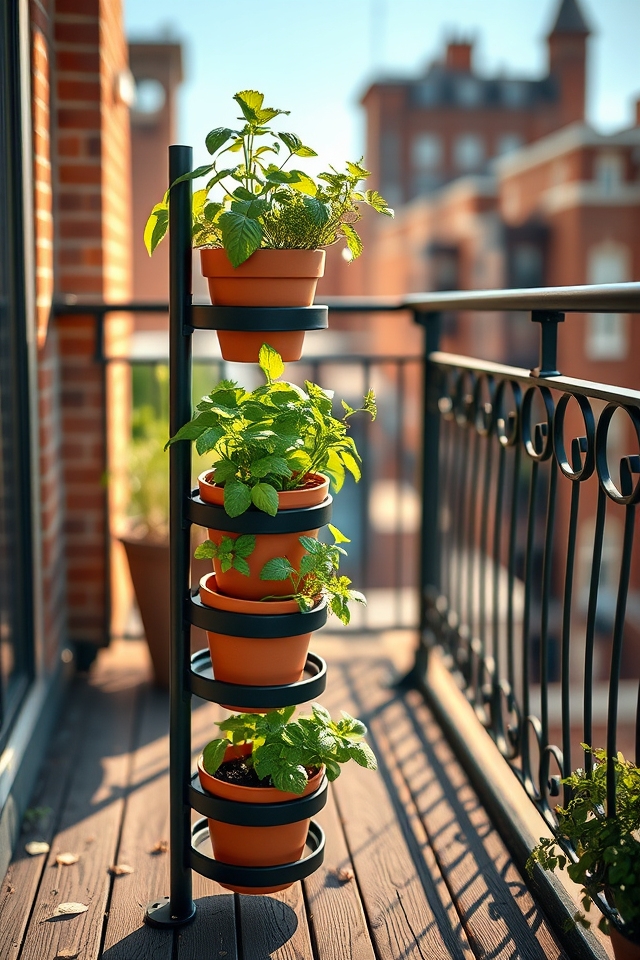 space saving vertical herb towers