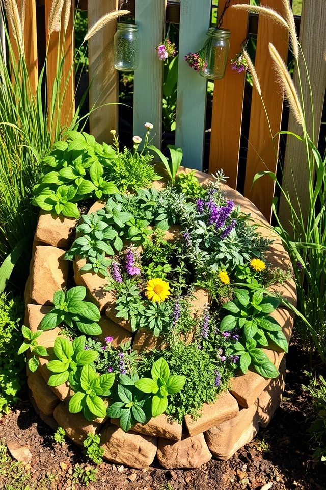 spiral herb garden design
