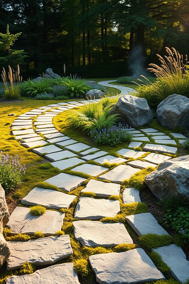 stone pathway for organic flow
