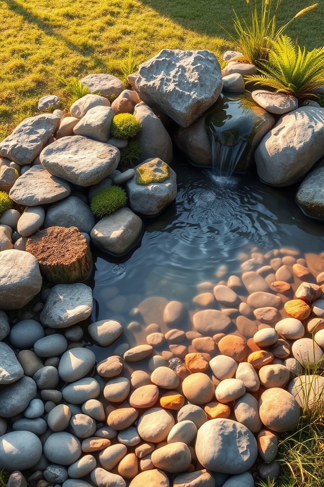 strategically place varied stones