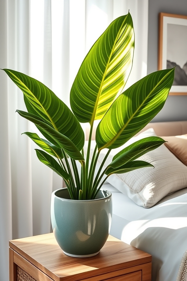 striking patterned foliage bedroom