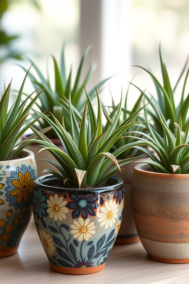 stylish air plants display