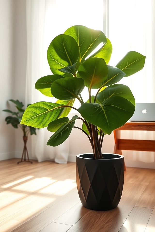 stylish fiddle leaf plant
