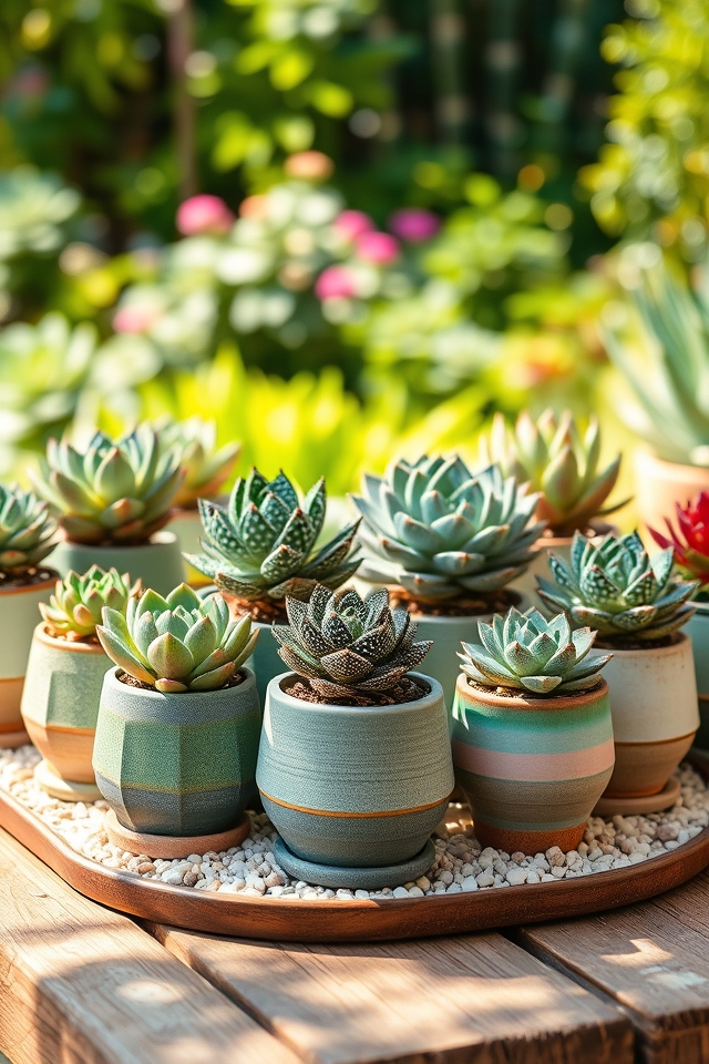 stylish low maintenance succulent arrangements