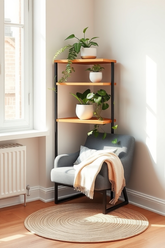 stylish tiered corner display