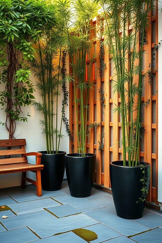 tall plants and panels