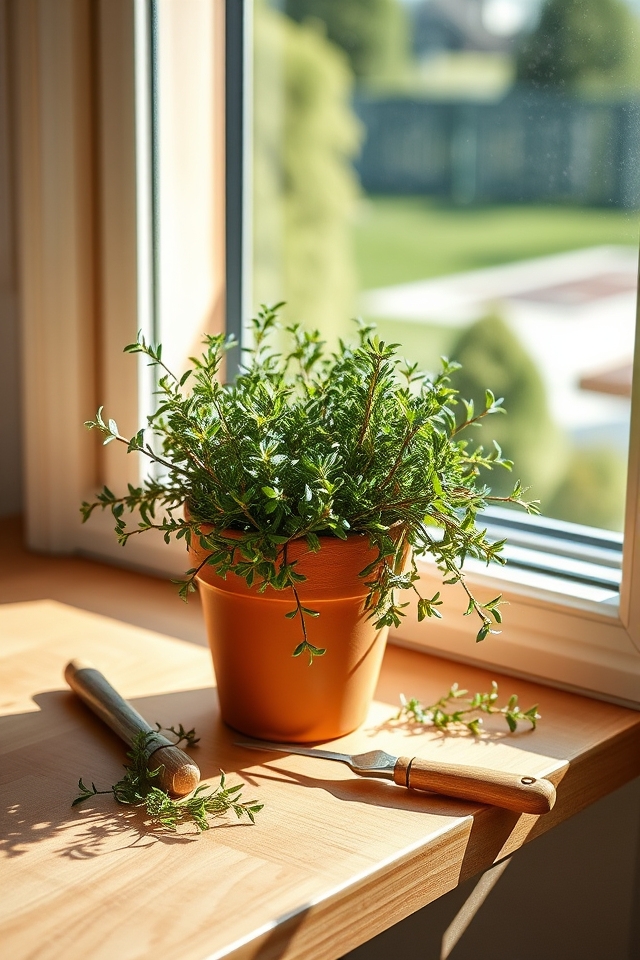 thyme thrives in sunlight