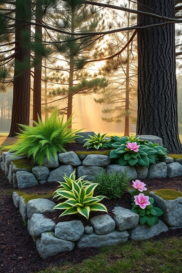 tiered beds for acidic shade