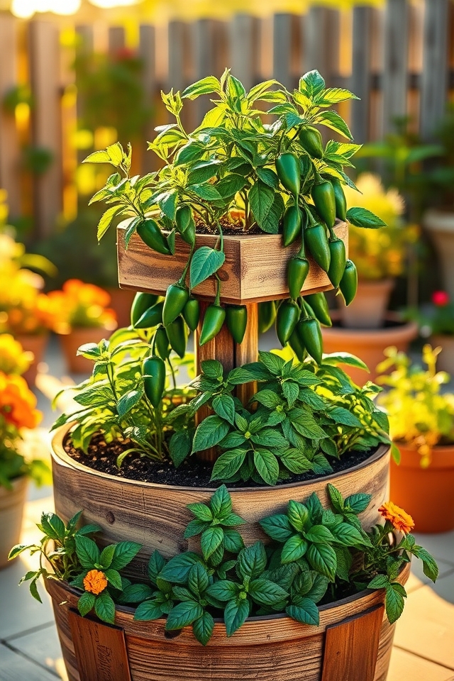 tiered multi variety jalapeno design