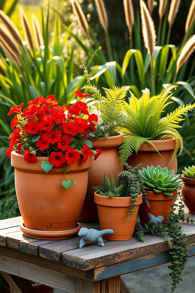 timeless terracotta pot arrangements