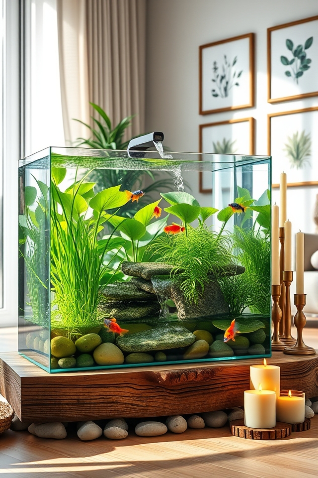 tranquil indoor aquatic oasis