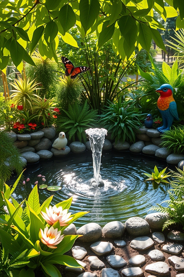 tranquil water garden oasis