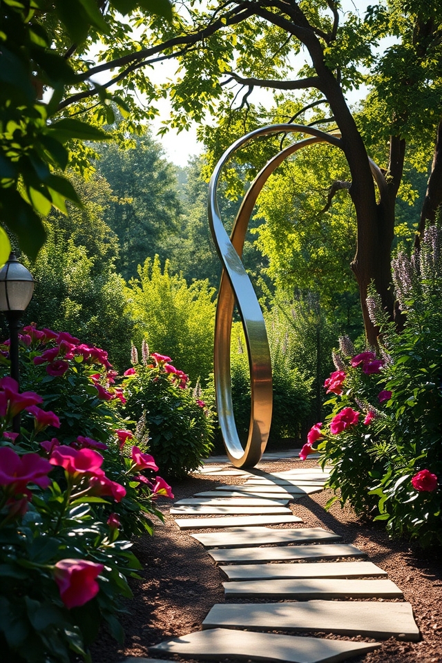 transform garden with sculptures