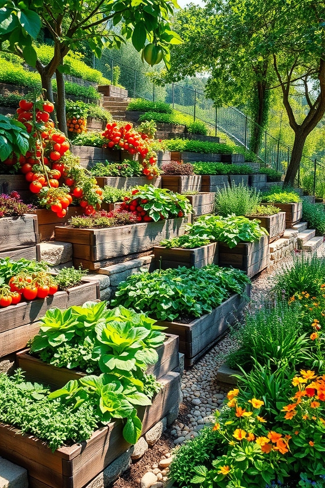 transform hillside into garden