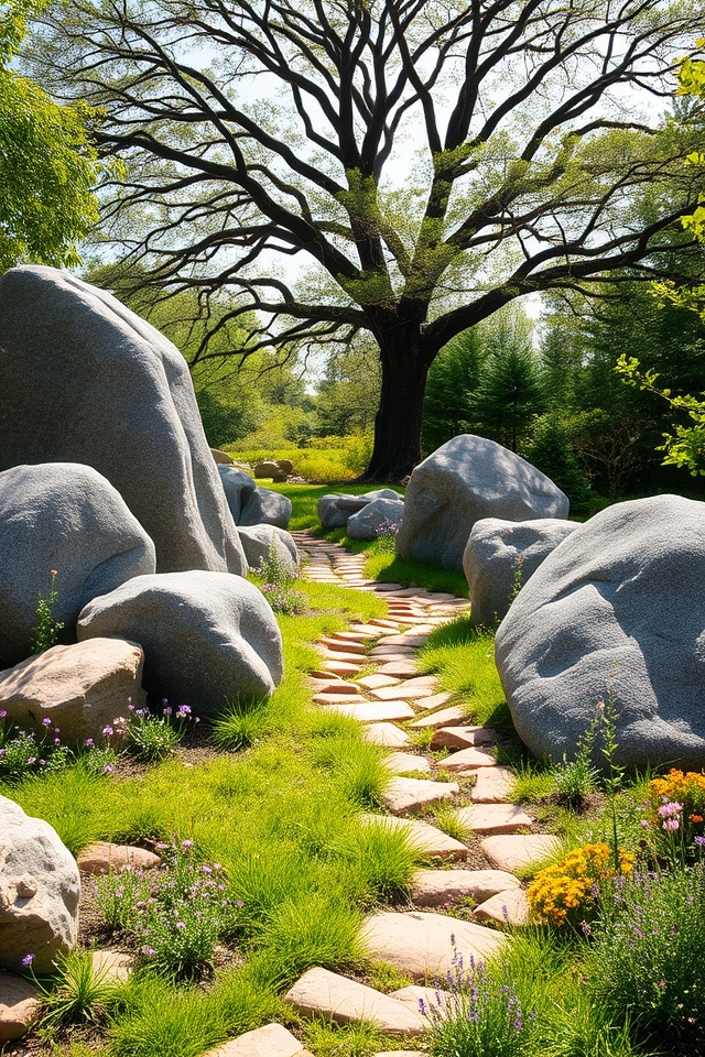 transform landscape with boulders