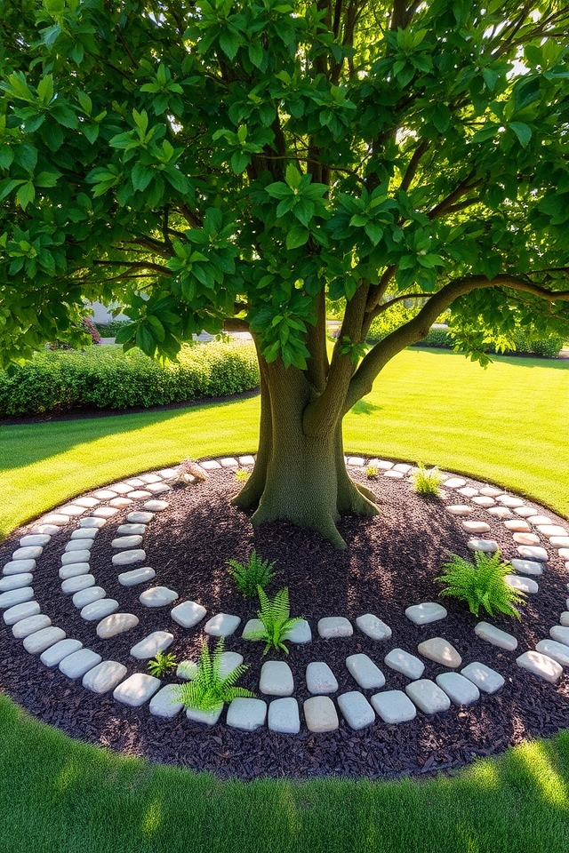 tree ring with mulch