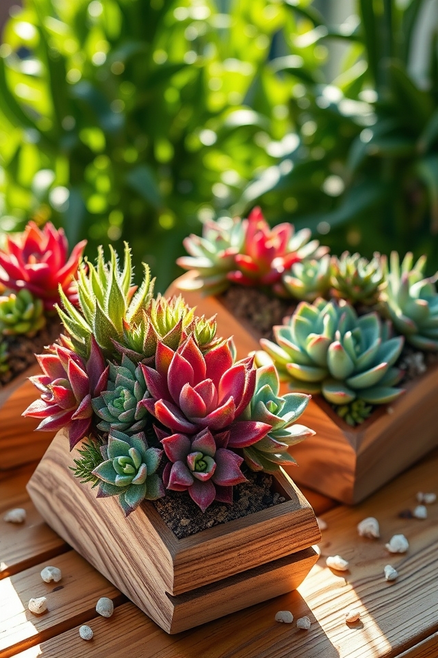 triangle planters for succulents