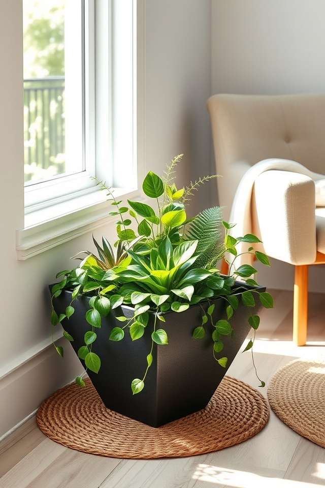 triangular space saving corner planters