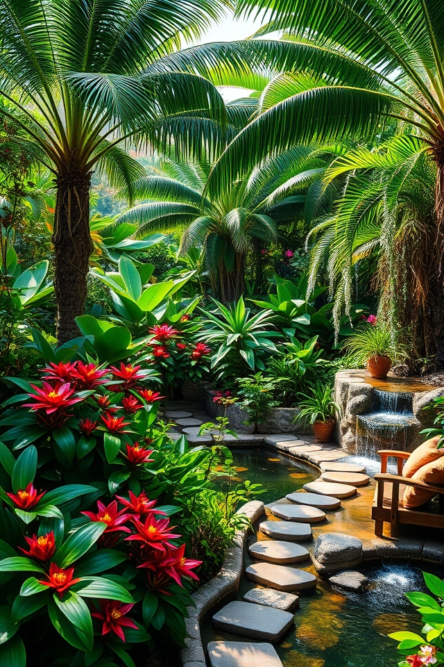 tropical oasis garden retreat