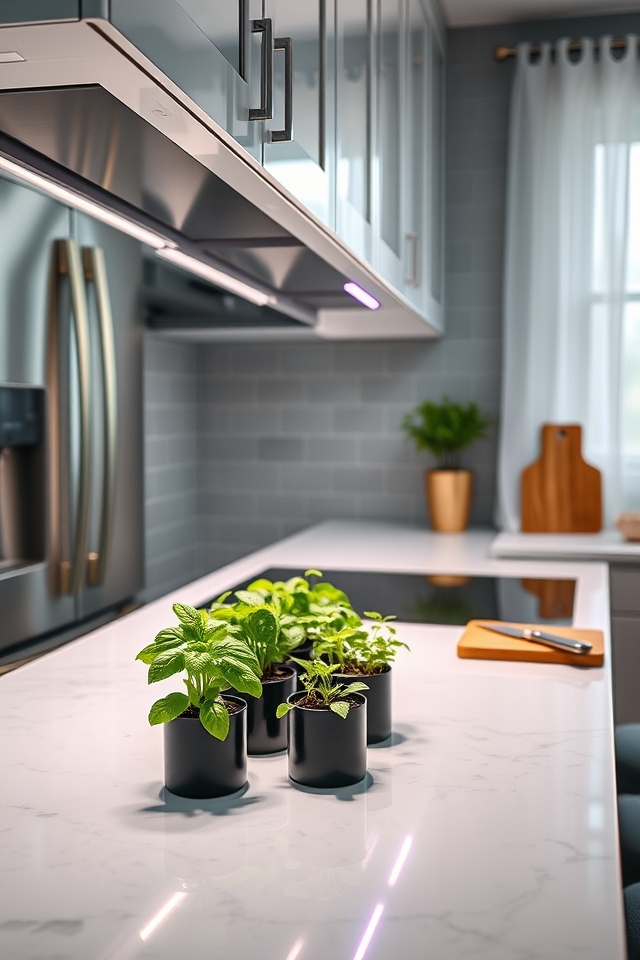 under cabinet led herb growth