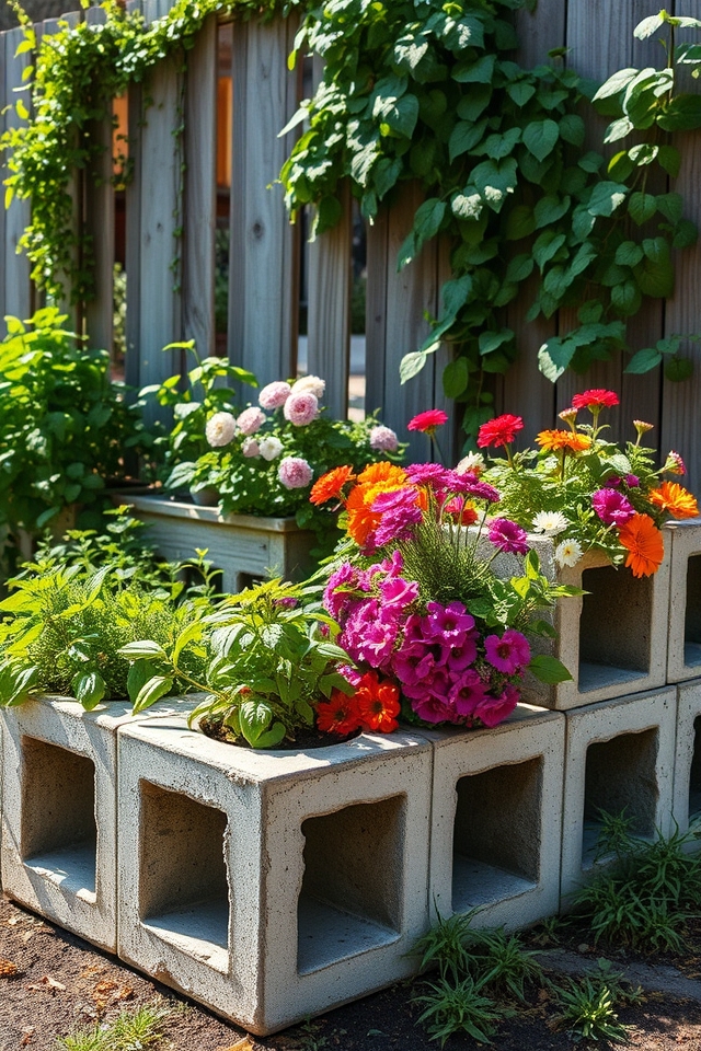 unique cinder block planters