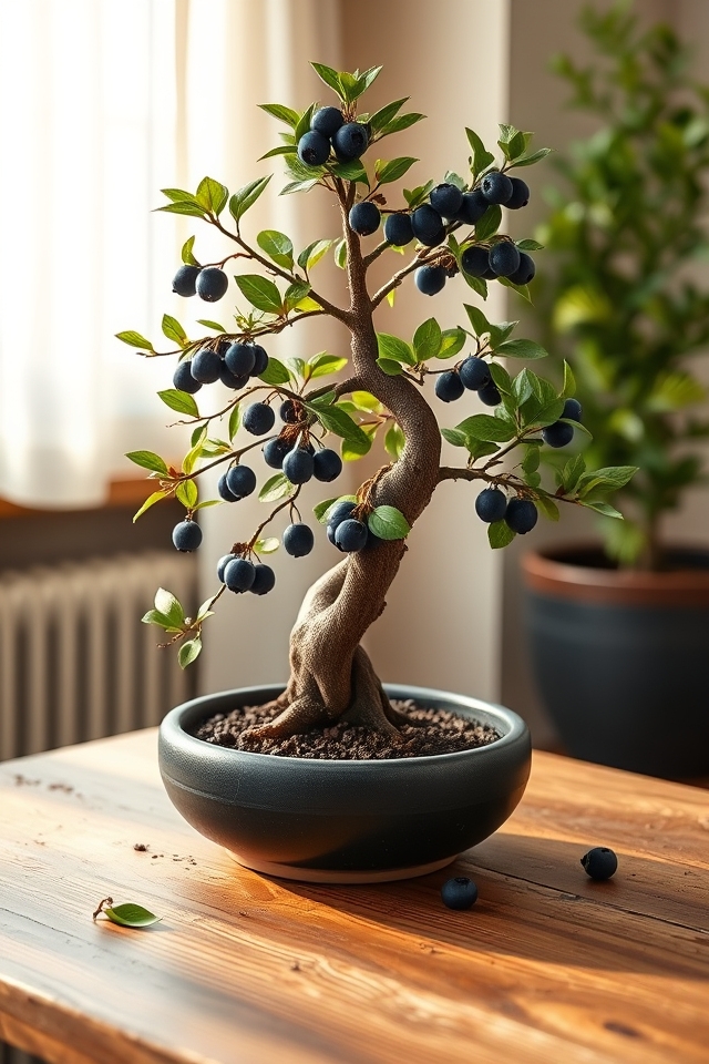 unique edible blueberry bonsai