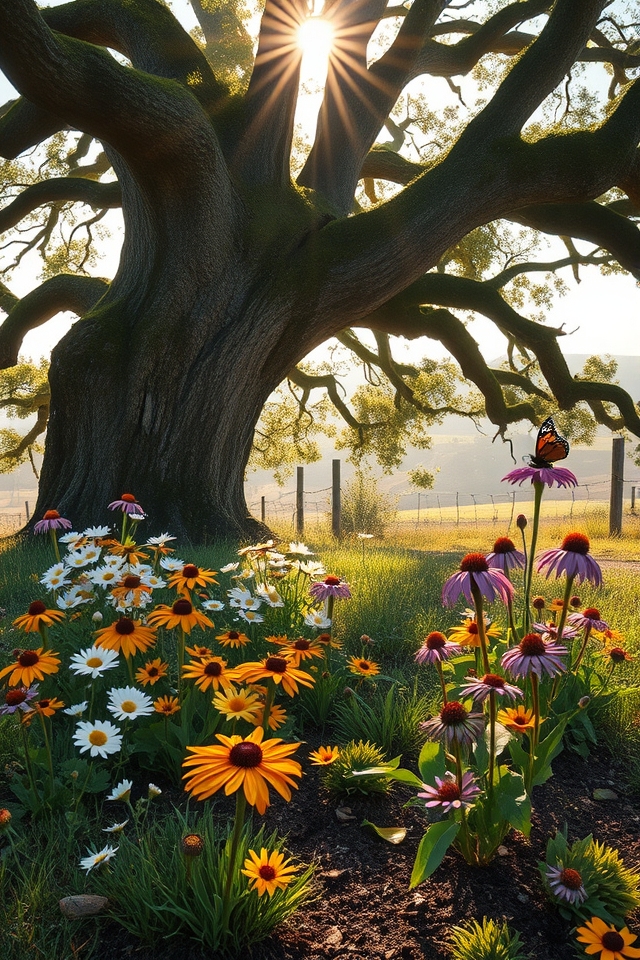 untamed native flower meadow