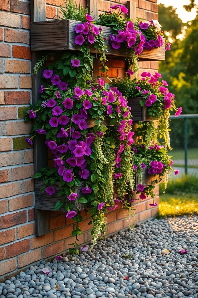 vertical cascading flower boxes