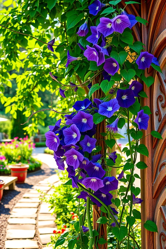 vertical garden enhancing plants