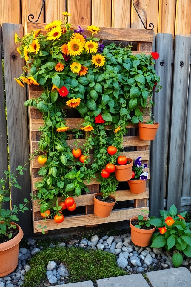 vertical garden with creativity