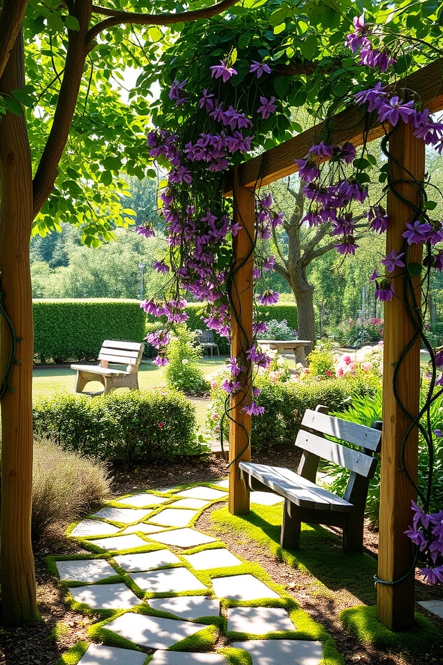 vertical garden with trellis
