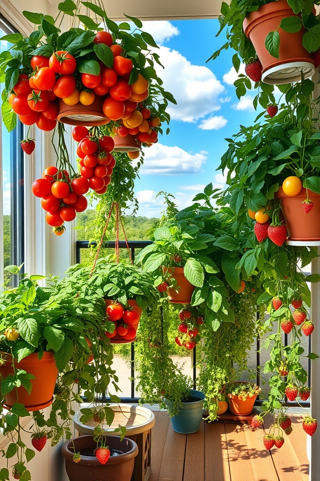 vertical gardening with planters