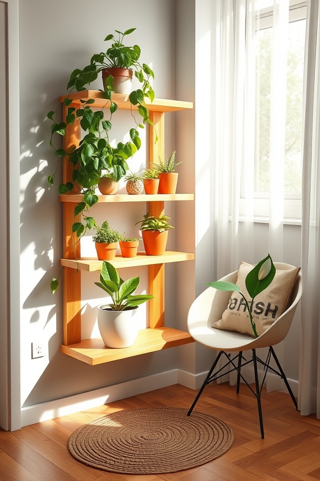 vertical greenery in corners