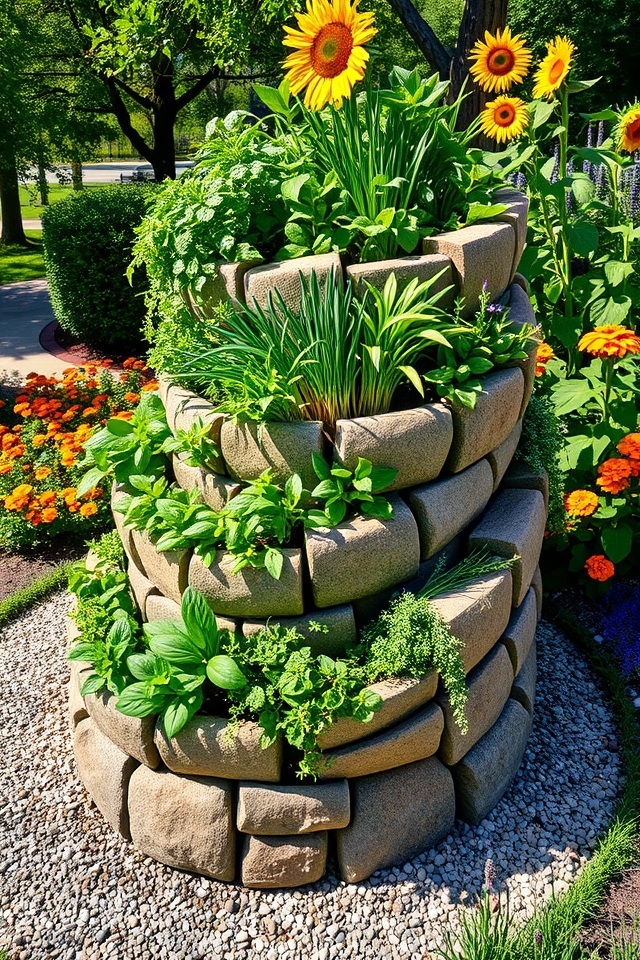 vertical microclimate herb garden