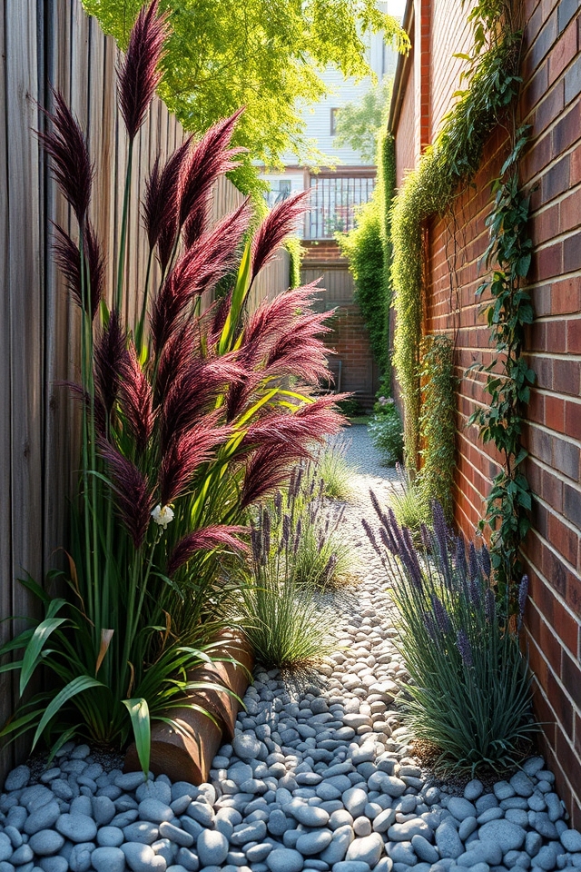 vertical narrow strip gardening