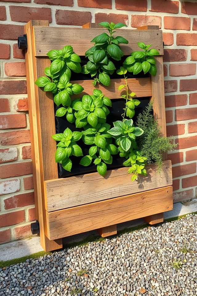 vertical pallet herb garden